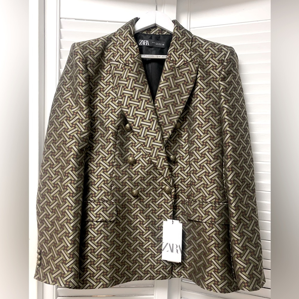 Zara Multicoloured Blazer Size XL Brand New